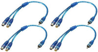 Thumbnail for 8 Absolute ABC-2F1M BLUE Y-Adapter 2F-1M RCA Interconnect Audio Cable