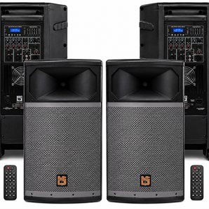 2 MR DJ PRO115BT PA DJ Powered Speaker Professional PRO PA DJ 15" 2-Way Full-Range Powered/Active DJ PA Multipurpose Live Sound Loudspeaker
