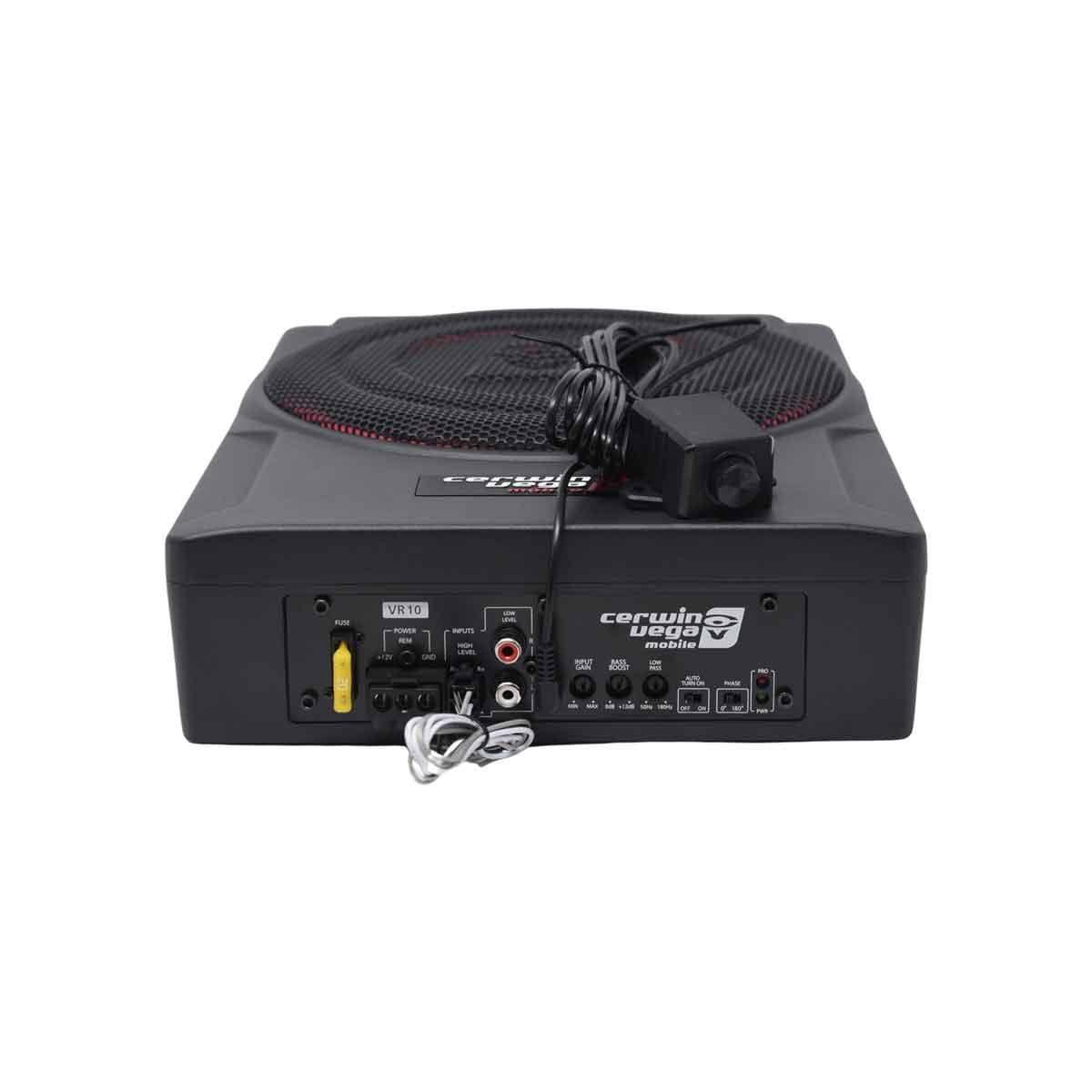 Cerwin Vega VR10 Under Seat Subwoofer Enclosure + KIT4R 4G AMP Kit