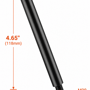 MR DJ SS25 4.65" Extended M20 Speaker Pole Extension Heavy-Duty Steel Speaker Pole Extender