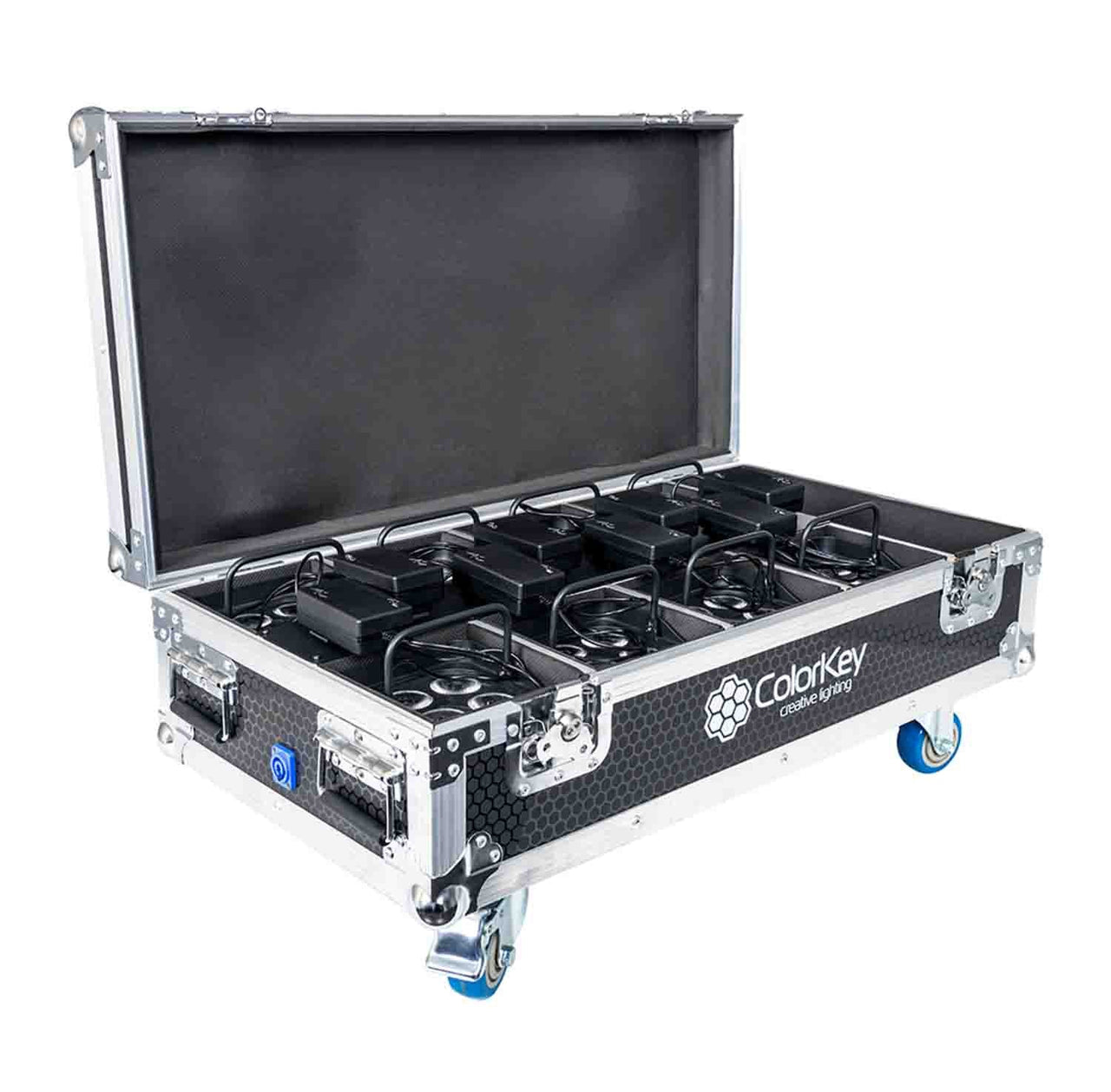 Colorkey CKU-9028 Charging Road Case for Mobilepar Mini Hex 4 Uplights