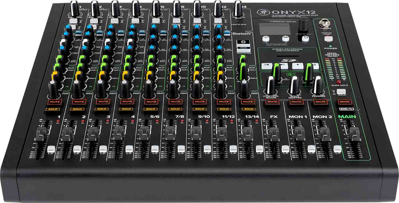 Mackie Onyx12, 12 Channel Premium Audio Mixer with Multitrack USB