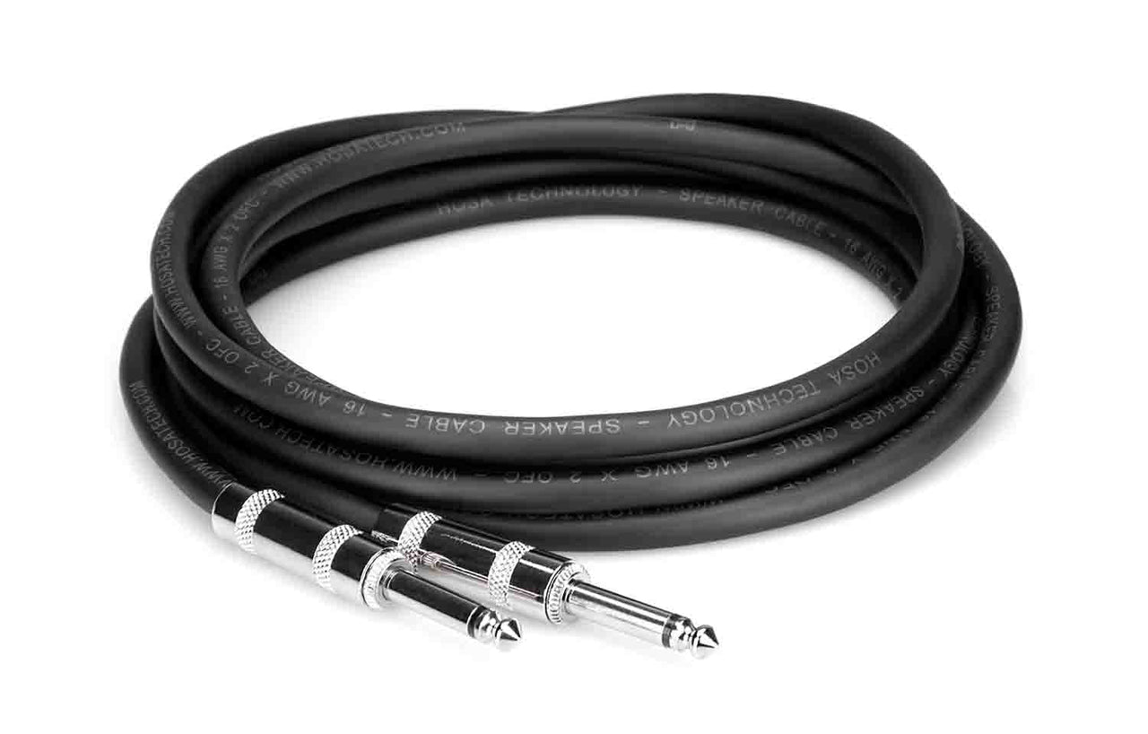 Hosa SKJ-615, 1/4" TS to TS Speaker Cable - 15 Feet