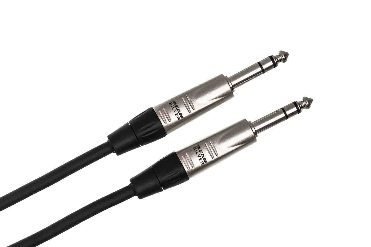 Hosa HSS-015 Pro Balanced Interconnect Cable, REAN 1/4 in TRS to Same - 15 Feet