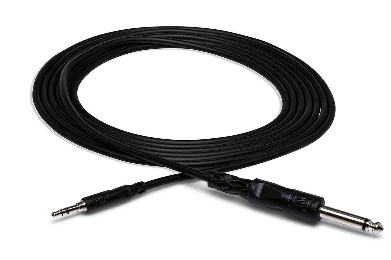 Hosa Mono Interconnect Cable, 1/4 in TS to 3.5 mm TRS