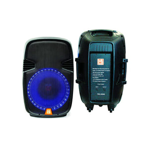 MR DJ PBX2659S 15" 2-Way Portable Pasive Speaker with LED Accent Lighting