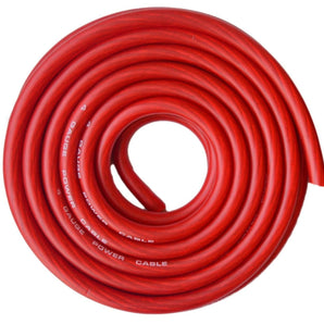 Absolute 4 Gauge Red Power/Ground Wire SuperFlex Grade A- CCA, 25 Feet