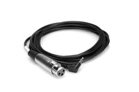 Thumbnail for Hosa XVM-105F Camcorder Microphone Cable, XLR3F to Right-angle 3.5 mm TRS – 5 Feet