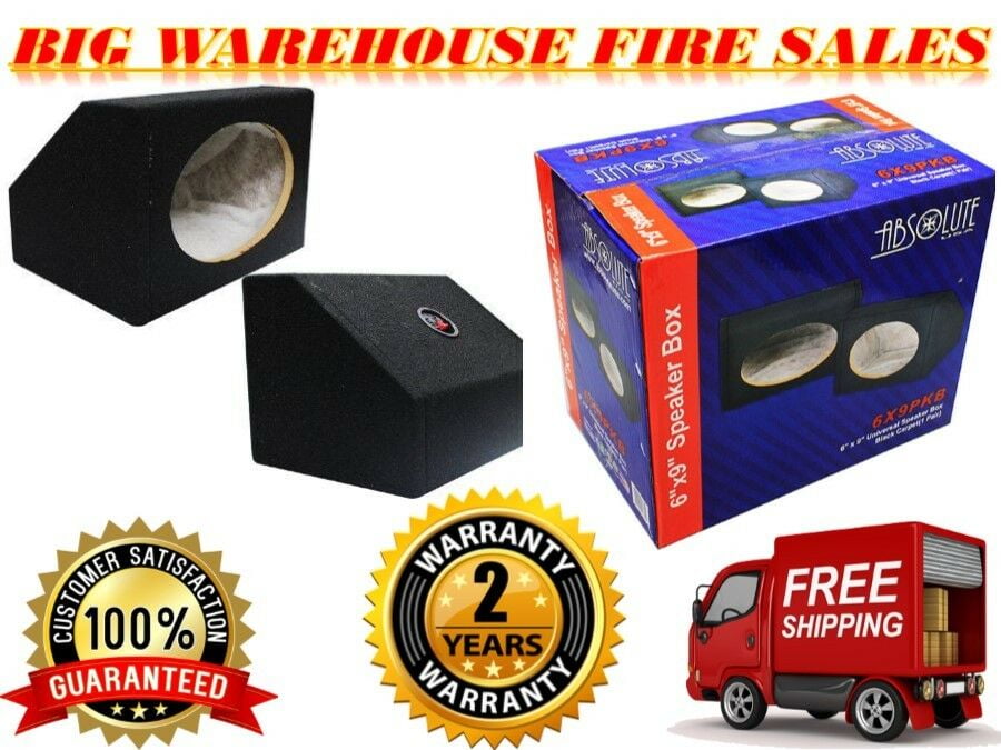 2 6 X 9 BOX ENCLOSURES CAR AUDIO SPEAKERS 6X9" Angled/Wedge THICK REAL CARPET