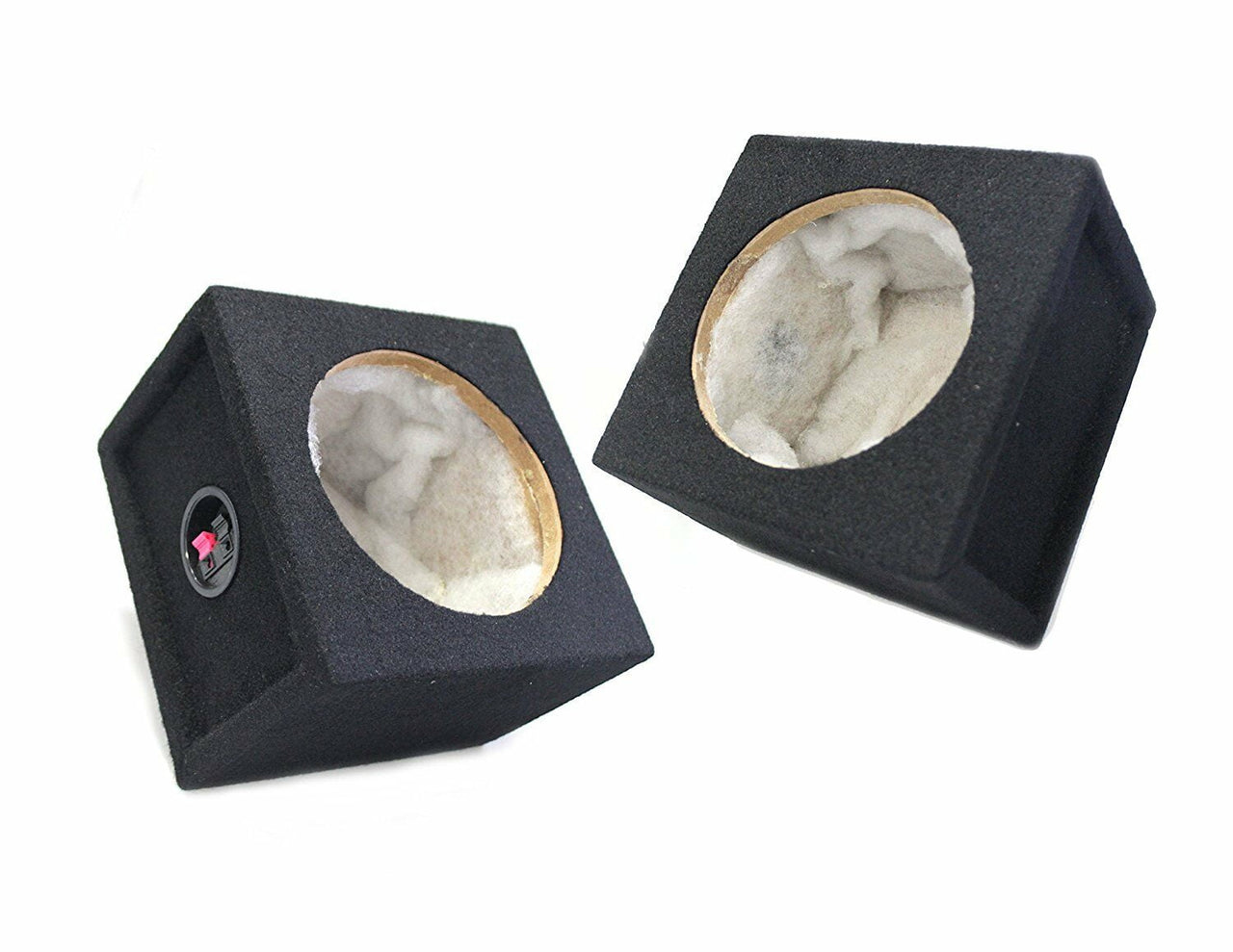 Absolute SQ6.5PKB 6.5" Square Box Speakers, Set of Two Black w/ Speaker Terminal