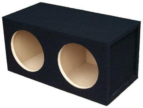 2 Absolute XS-1000 10" 1500 Watts Single Slim Shallow Subwoofer + Doubled Sealed Enclosure Box