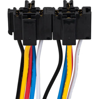 5-wire relay sockets with wires for Bosch style relay connections.