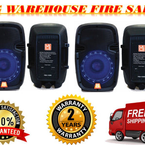 2 MR DJ PBX1559S PA DJ 8" 2-Way Portable Passive Speaker with LED Accent Lighting