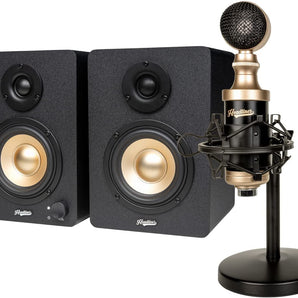 Headliner HL90981 HD3 Monitors and Starlight USB Microphone Bundle for Recording