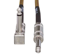 Thumbnail for Hosa GTR-518R, Straight to Right Angle Tweed Guitar Cable - 18 Feet