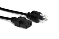 Thumbnail for Hosa Power Cord Cable, IEC C13 to NEMA 5-15P - 3 Feet