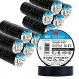 3M vinyl electrical tape rolls showcasing Temflex 1700 165 black insulation for general use.