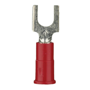 Install Bay 3MRVST8 3M™ Red Vinyl Spade Terminal 22-18 Gauge #8 Pkg of 100