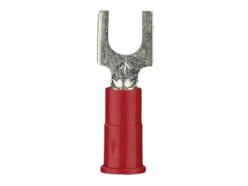 Install Bay 3MRVST8 3M™ Red Vinyl Spade Terminal 22-18 Gauge #8 Pkg of 100