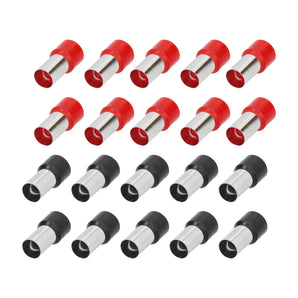 Tsunami TSX-0GA-FERR 20-Piece Red and Black 0/1GA Ferrules - Refill Pack