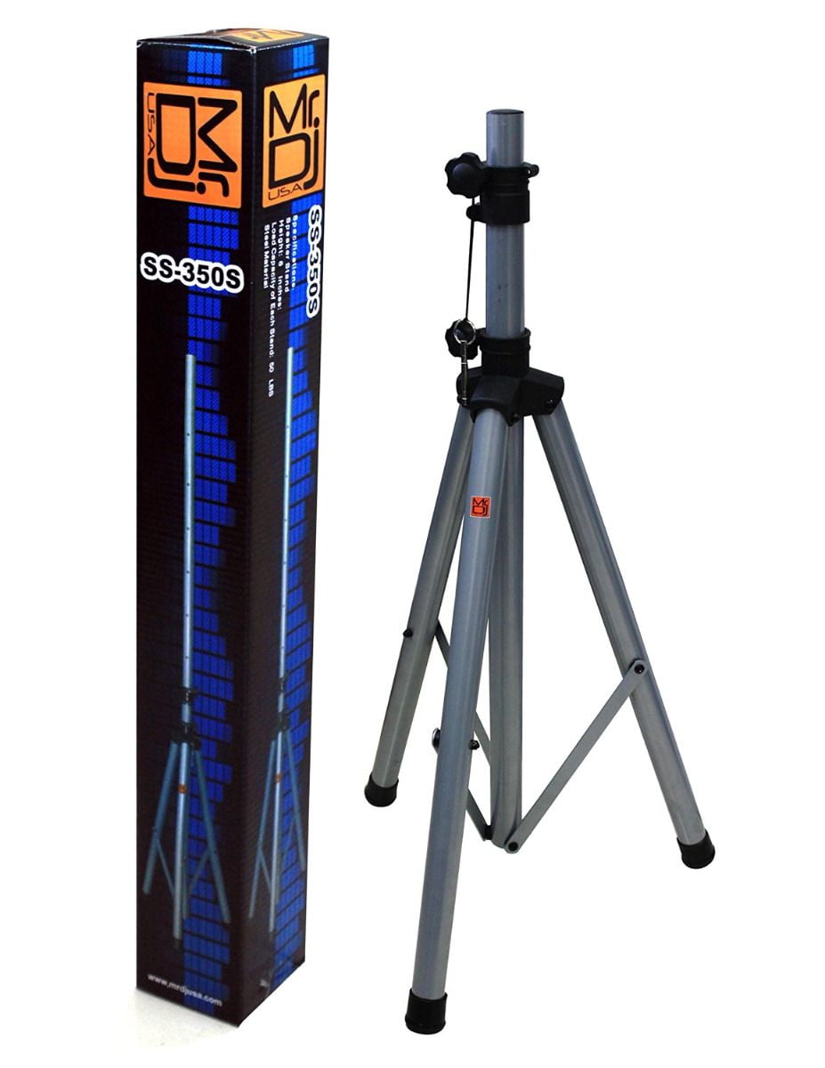 MR DJ SS350S Silver Folding Tripod DJ Speaker Stand