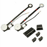 Absolute HW600 power window conversion kit components including electric regulators and switches.