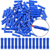 Thumbnail for 100pcs 16-14 Gauge Butt Insulated Splice Terminals Electrical Crimp Connectors