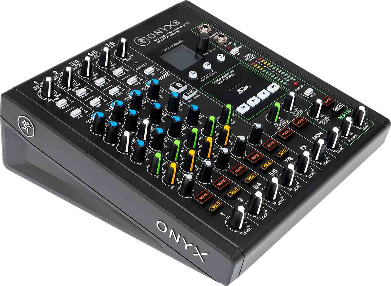 Mackie Onyx8, 8-Channel Premium Analog Audio Mixer + Multitrack USB Recording