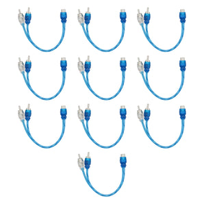 Raptor R2Y1-10 10 Pack RCA 2-Channel R2 Audio Cable - Bulk Series 1F-2M