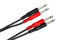 Thumbnail for Hosa Stereo Interconnect Cable, Dual 1/4 in TS to Same