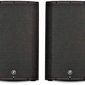 2 Mackie Thump215 1400 watt 15" 2 way powered portable loudspeaker with High Performance Amplifiers Built-in Mixers and Power Factor Correction