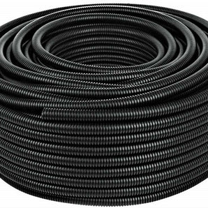 100' 3/4" Split Wire Loom Conduit Polyethylene Tubing Black Color Sleeve Tube