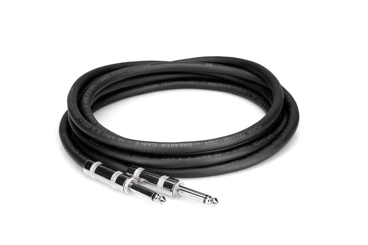 Hosa SKJ-603 Speaker Cable, 1/4 in TS to Same - 3 Feet