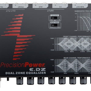 Precision Power E.DZ 1/2 DIN 3 & 4 Band Dual-Zone Equalizer