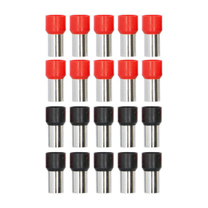 Tsunami TSX-0GA-FERR 20-Piece Red and Black 0/1GA Ferrules - Refill Pack