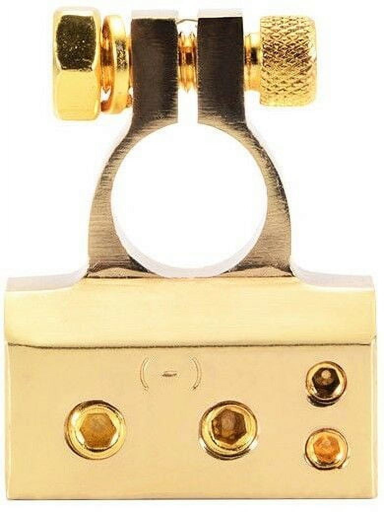 MK Audio Car Battery Gold Terminals Negative Heavy Duty Plated Connectors