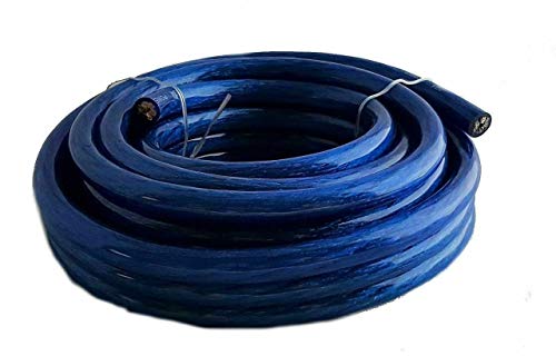 XP Audio 1/0 Gauge Blue 50ft Power/Ground Wire True Spec and Soft Touch Cable