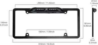 Backup camera license plate with HD night vision and waterproof design for rear view safety.