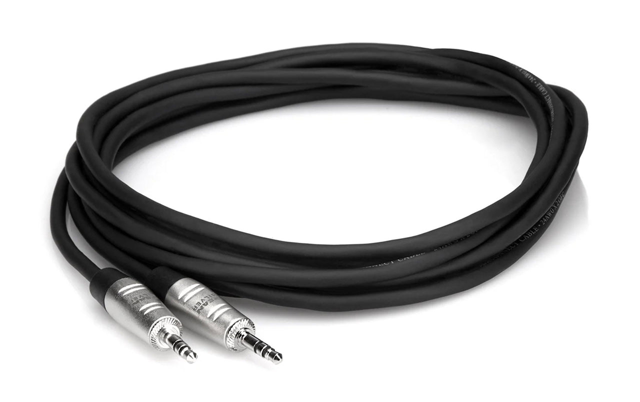 Hosa HMM-0, 3.5mm TRS to 3.5mm TRS Pro Stereo Interconnect Cable - 3 ft, 5 ft, 10 ft, 15 ft