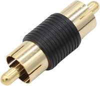 Thumbnail for 10 Pack Male to Male Gold RCA cable cord Coupler Joiner barrel Connectors