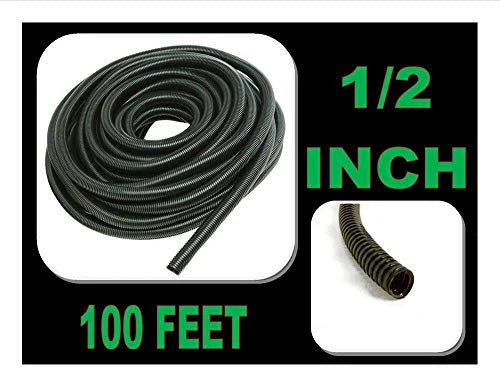 10 Rolls 100 Ft 1/2" Split Wire Loom Conduit Polyethylene Tubing Sleeve Tube