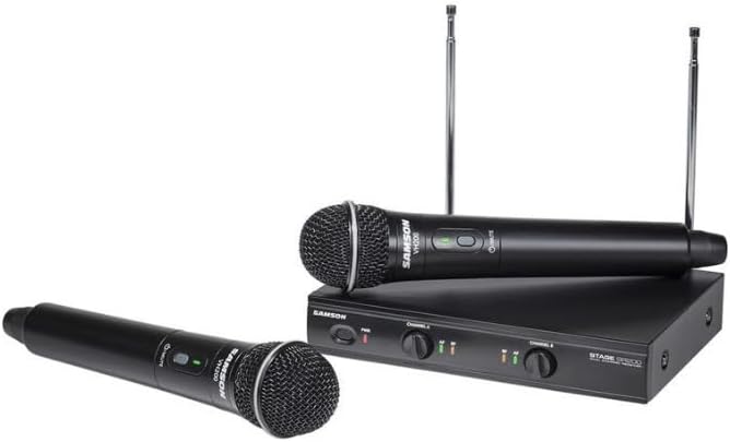Samson SWS200HH-A Stage 200 Dual Vocal Wireless System (2) Q6 Dynamic Mics