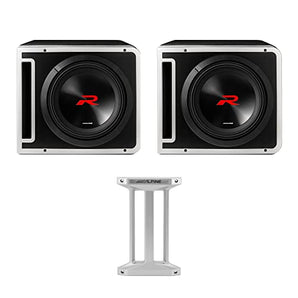 Pair of R-SB10V Alpine Halo Series 10" ported subwoofer enclosure + KTX-H10 Pkg