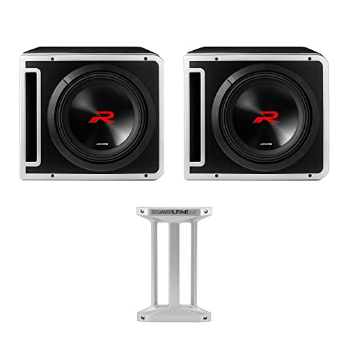 Pair of R-SB10V Alpine Halo Series 10" ported subwoofer enclosure + KTX-H10 Pkg