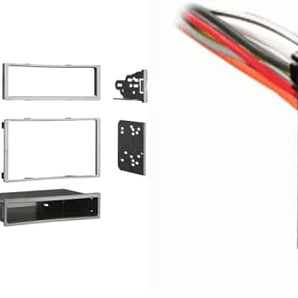 Single or Double DIN Installation Dash Kit for Select 2001-2008 Jaguar X-Type and S-Type Vehicles,Black & Metra 70-9500 Jaguar 2003-Up/Land Rover 2005-Up Harness & Antenna