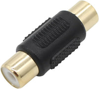 Thumbnail for 10 Pack Female to Female Gold RCA cable cord Coupler Joiner barrel Connectors