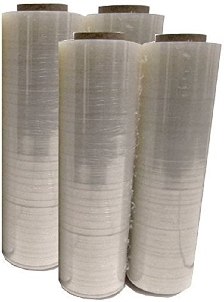 BM Paper 18" x 1500 Square Feet 80 Gauge 4 Rolls Pallet Wrap Stretch Film + BLADE