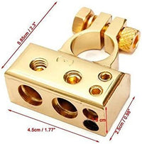 Thumbnail for Absolute BTG300P 0/2/4/6/8 AWG Gold Single Positive Power Battery Terminal Connectors