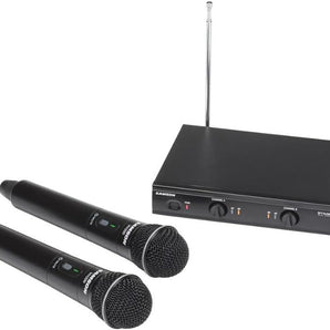 Samson SWS200HH-C Stage 200 Dual Vocal Wireless System (2) Q6 Dynamic Mics