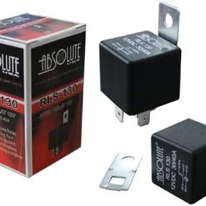 Absolute USA RLS-130 12 VDC Waterproof Relay with Metal Bracket for SPDT 30/40A